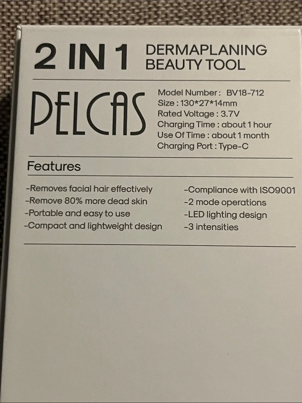 Pelcas Mini Dermaplaning Tool Facial Exfoliation & Hair Removal